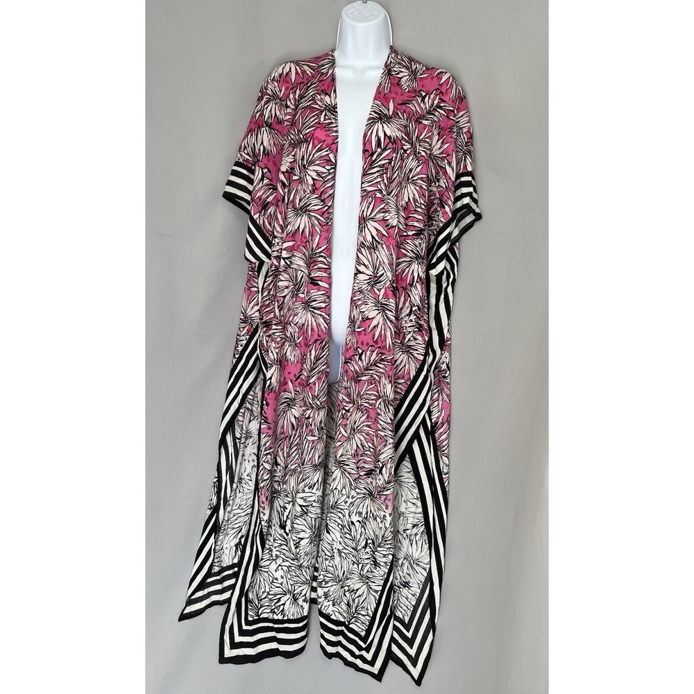 Steve Madden Floral Duster Handkerchief Kimono Neutral Beach one Size New‎ NWT
